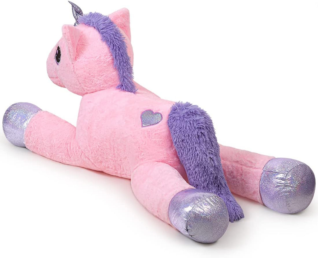 Yeqivo Riesen Einhorn Spielzeug Plüsch Grosses Regenbogen Lila Einhorn Kuscheltier Schöne Einhorn Ge
