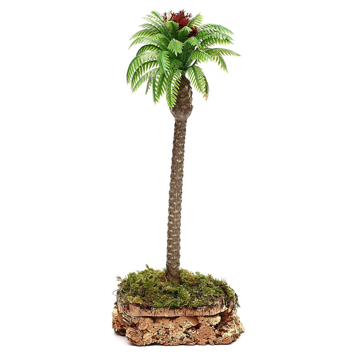 Holyart Palme mit Basis aus Kork, 20 cm Reale Höhe