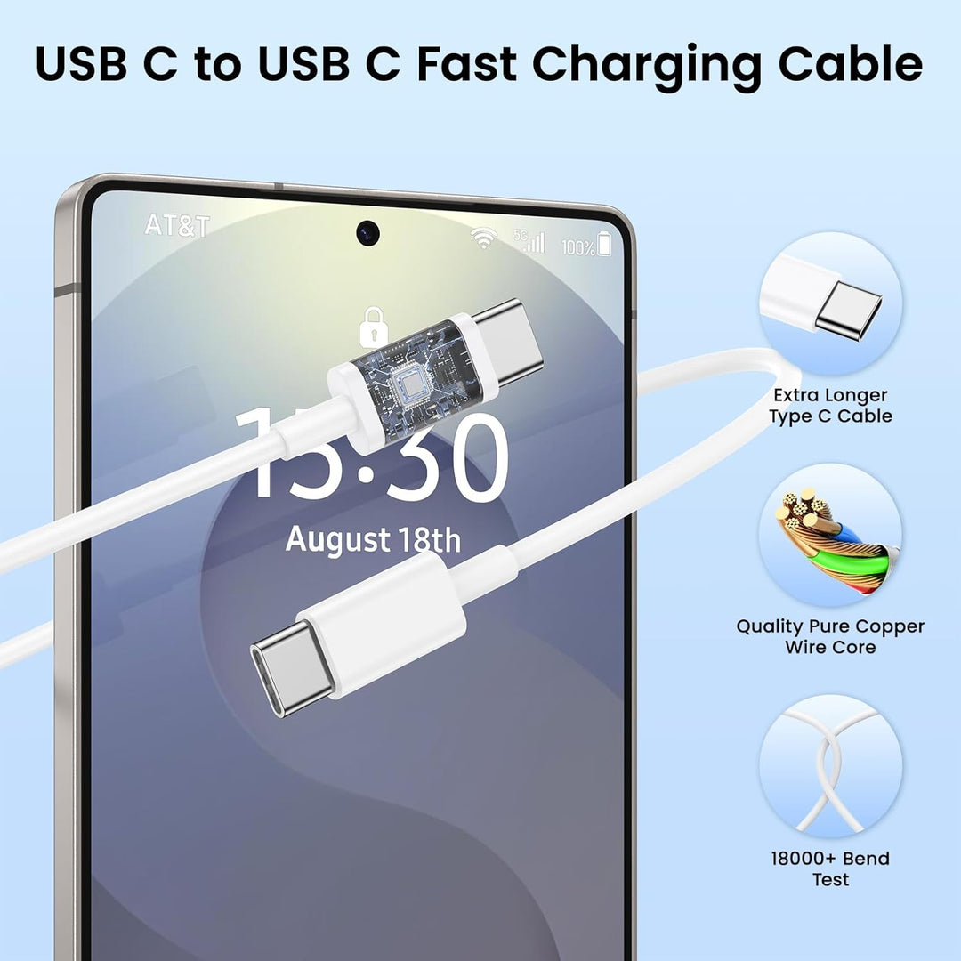 45W USB C Ladegerät für Google Pixel 10 Pro XL/10 Pro/10/9Pro/9/9Pro XL/9a/8/8P-ro/8a/7/6, 2 Ports S