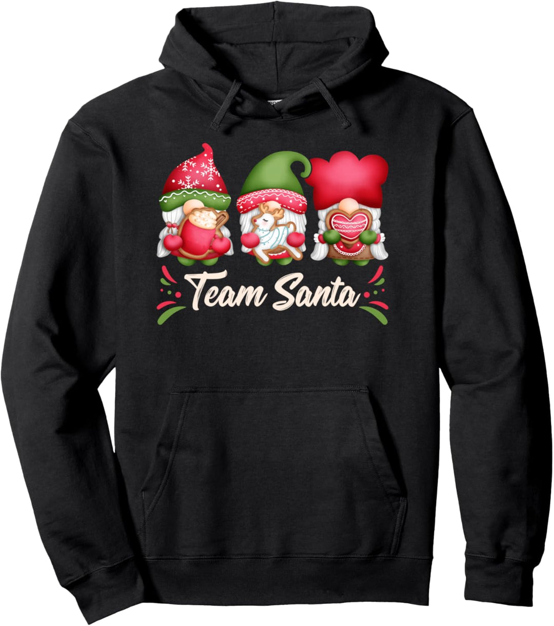 Weihnachts-Wichtel mit Plätzchen, Team Santa, Gnome Pullover Hoodie