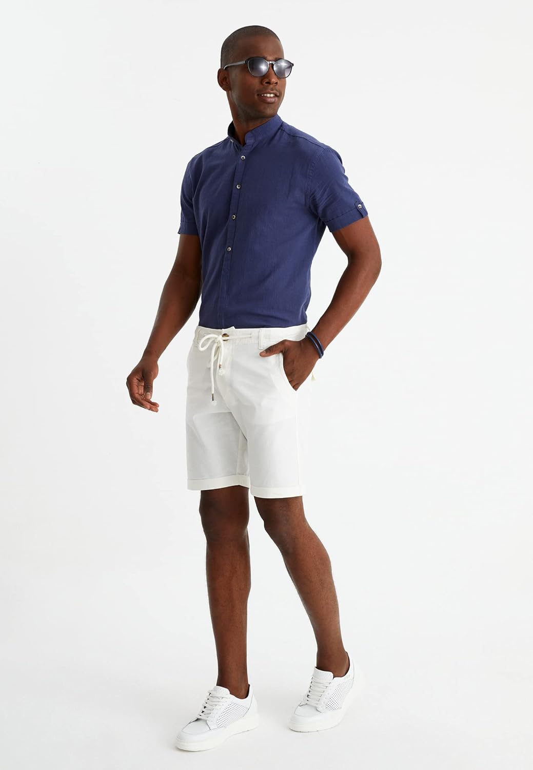 Leif Nelson Kurze Hose Herren Bermuda Leinen Shorts Leinenhose Stoffhose Leinenshorts Männer Sommerh