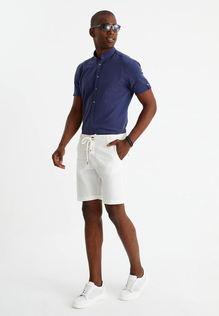 Leif Nelson Kurze Hose Herren Bermuda Leinen Shorts Leinenhose Stoffhose Leinenshorts Männer Sommerh