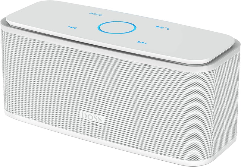 DOSS Bluetooth Lautsprecher, SoundBox Musikbox Bluetooth Box mit Dualen Bass-Treibern, 20h Akku,Touc