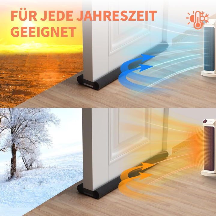 Zugluftstopper für Türen Rückstandlos Türdichtung Haustür 60-110CM Windstopper Kälteschutz Schallsch