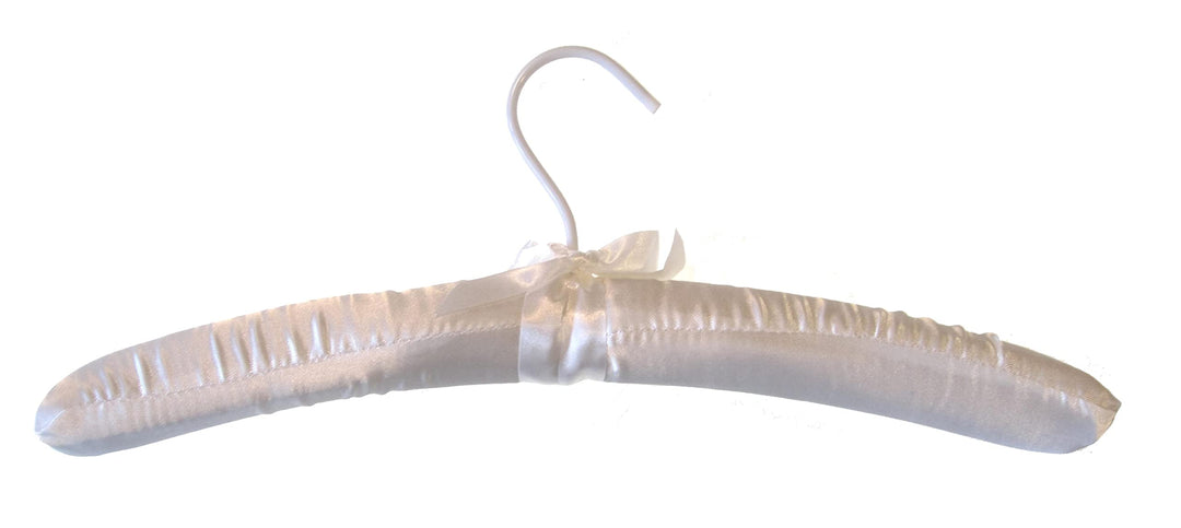 Kleiderbügel gepolstert, 10 STK. Satin Elfenbeinfarbig, Satinbügel (10 St. Elfenbeinfarbig), 10 St.