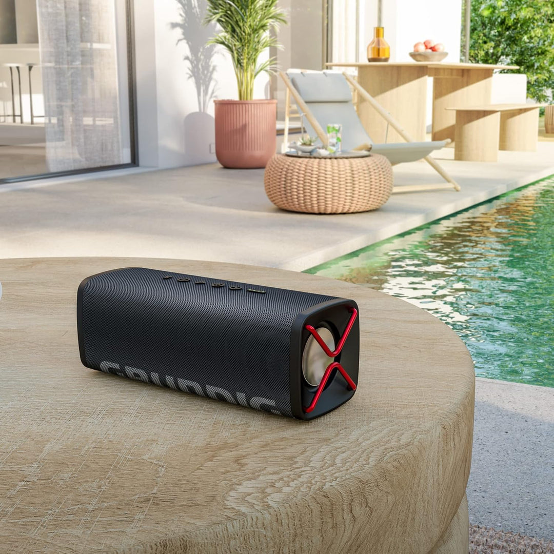 Grundig GBT Club Black - Bluetooth Lautsprecher, Soundbox, Bass, 20 W RMS Gesamtausgangsleistung, bi