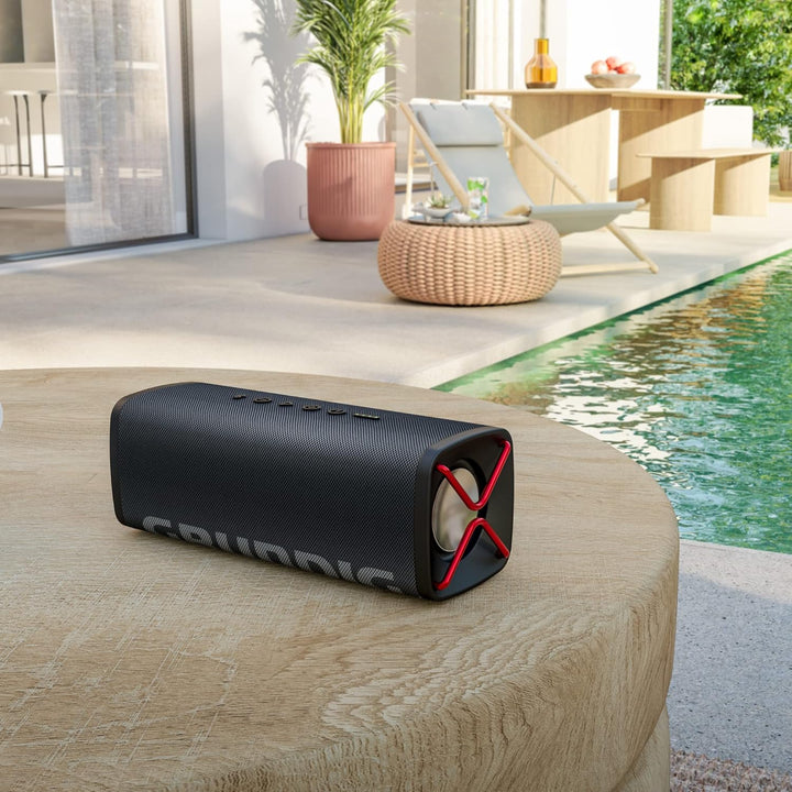 Grundig GBT Club Black - Bluetooth Lautsprecher, Soundbox, Bass, 20 W RMS Gesamtausgangsleistung, bi