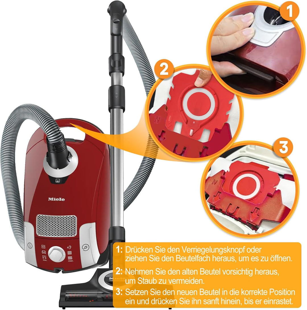 6 Stück Staubsaugerbeutel für Miele Hyclean Pure FJM Staubsauger Complete C1 Compact C1 C2 S24 S256i