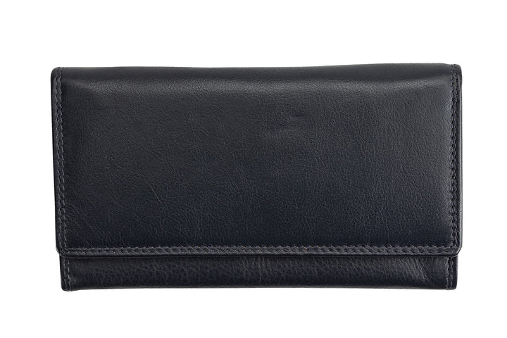 Josephine Osthoff Geldbörse Damen Leder Länglich Portemonnaie mit Reissverschluss KleinGeldbörse Kre