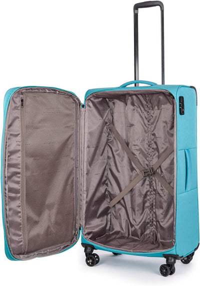 Stratic Strong Koffer Weichschale Reisekoffer Trolley Rollkoffer Handgepäck, TSA Kofferschloss, 4 Ro