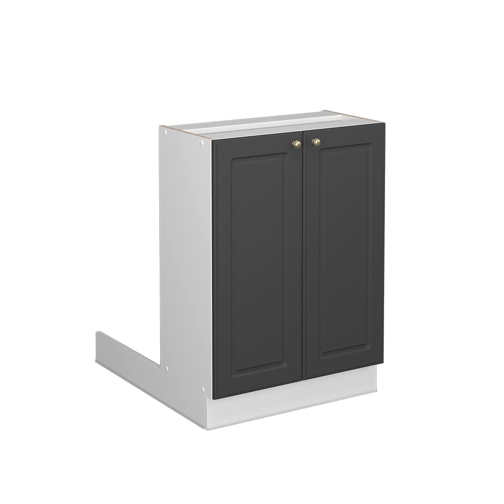 Vicco Kücheninsel Fame-Line, Anthrazit-Gold/Weiss, 60 cm ohne Arbeitsplatte Anthrazit-gold Regalinse