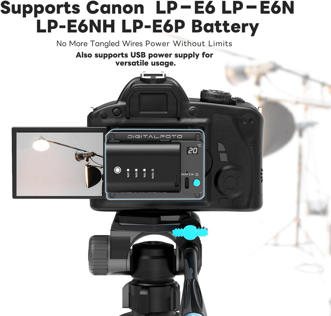 ICEMAN-E6 Kamera Lüfter für Canon R5/R6/90D/SX70, TEC Halbleiter Kamera Cooling Fan mit LED-Anzeige,