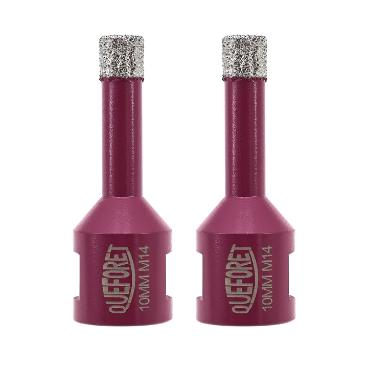 Diamant Fliesenbohrer Set 10mm x M14-2 Stücke Bohrkronen für Fliesen Keramik Porzellan Marmor Granit