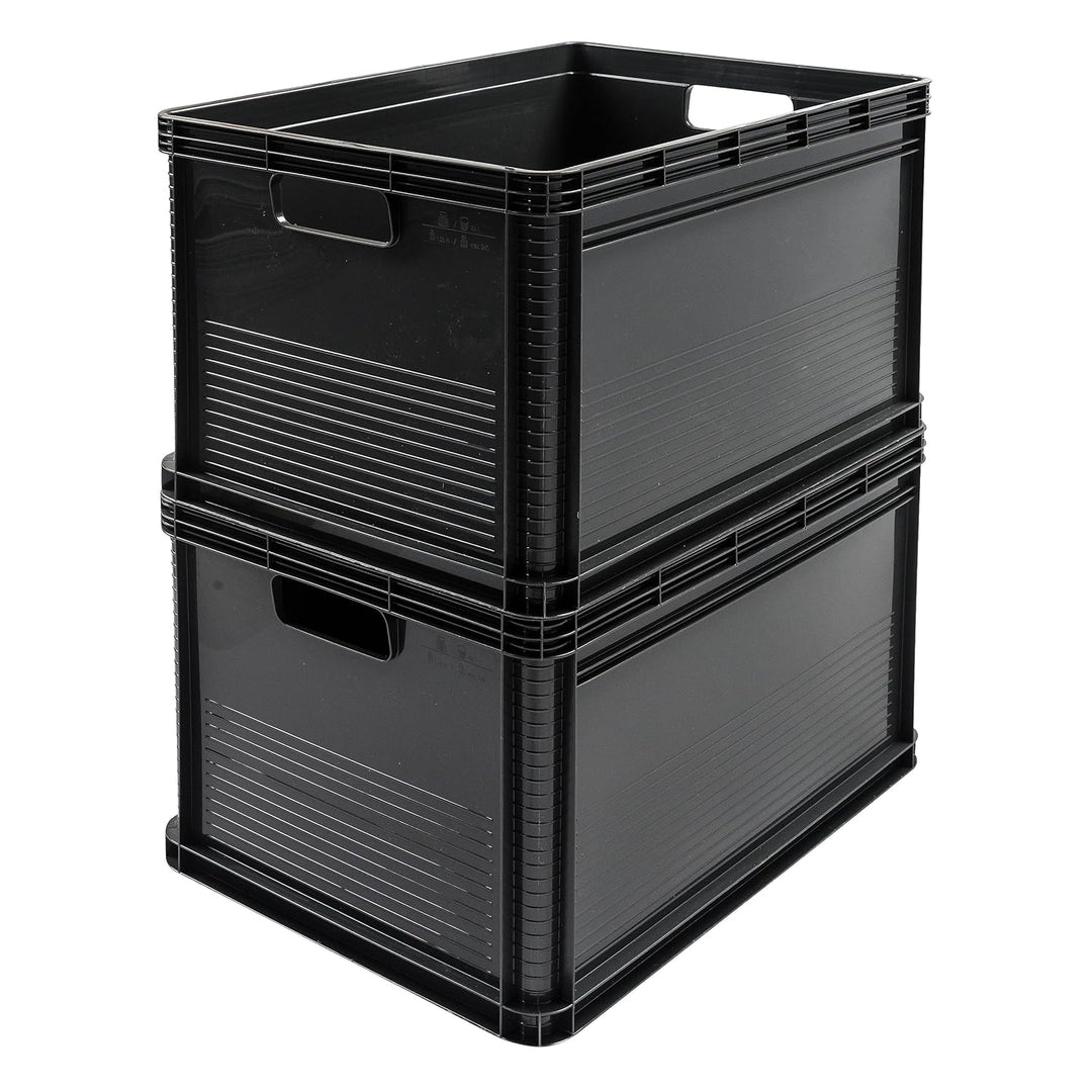 keeeper Transportbox-Set 3-teilig, Stapelbar, Polypropylen, 3 x 64 l, Robert, Graphit-Grau Graphit G