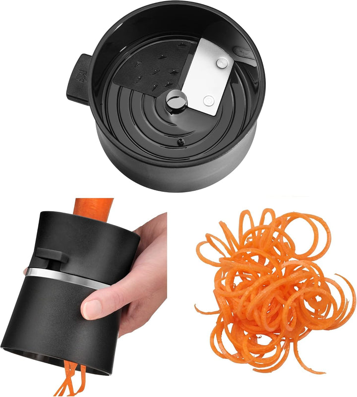WMF Gourmet Spiralschneider mit Restehalter 14 cm, manuell, Gemüsenudeln, Zoodles Spiralschneider, S