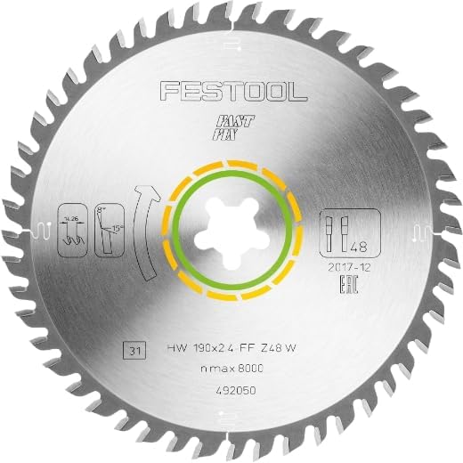 Festool Feinzahn-Sägeblatt HW 190x2,4 FF W48 für CS 50, 190x2,4 FF W48