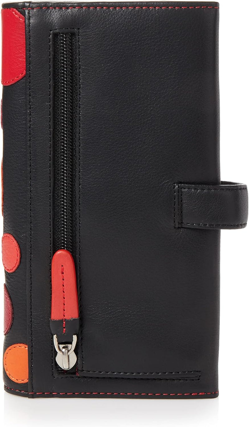 VISCONTI 100% Pur Leder Portemonnaie Damen RFID Schutz Geldbeutel Damen Geldbörse Bifold Mehrfarbig