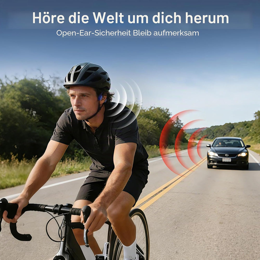 Knochenschall Kopfhörer Bluetooth 6.0, offene Bluetooth-Funkkopfhörer für Sport, wasserdichte, leich