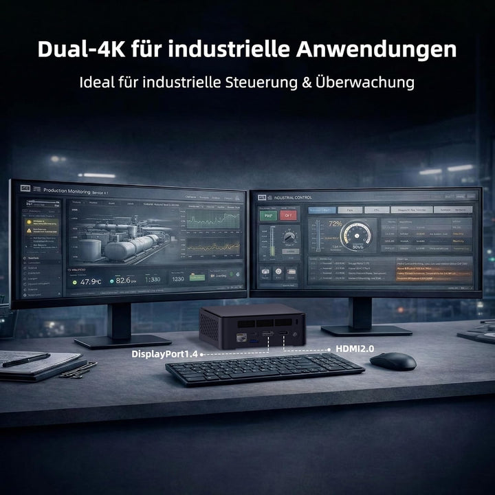 AWOW AK12 Mini-PC, AMD Ryzen 5 R2514 Embedded (4C/8T, bis 3.7 GHz, 15 W), 16 GB DDR4, 512 GB PCIe 3.