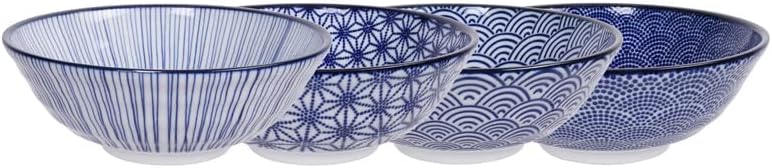 Nippon Blue Assorted Designs Ramen Bowl 21x7.8cm 1000ml 4pcs ASS-1 1/12
