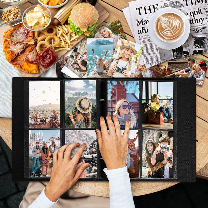 Lanpn Fotoalbum 11,5x15 11x15 400 Taschen, Leinen Einstecken Einsteckalbum für Vertikale Bilder Foto