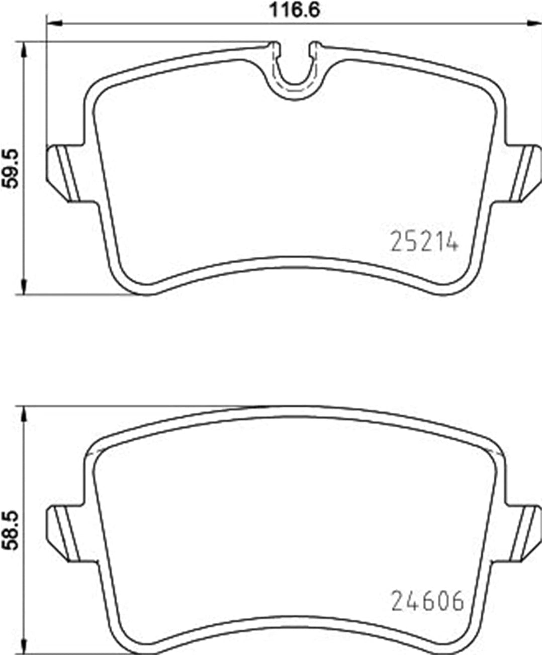 HELLA PAGID 8DB 355 016-001 Bremsbelagsatz - T2090 - Dicke/Stärke: 17.5mm - Bremssystem: Lucas - ink
