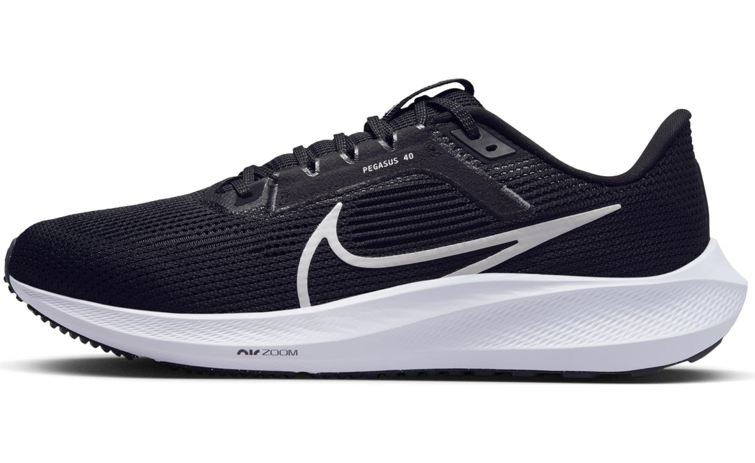Nike Herren Air Zoom Pegasus 40 Sneaker 42 EU Black White Iron Grey, 42 EU Schwarz Weiss Eisengrau