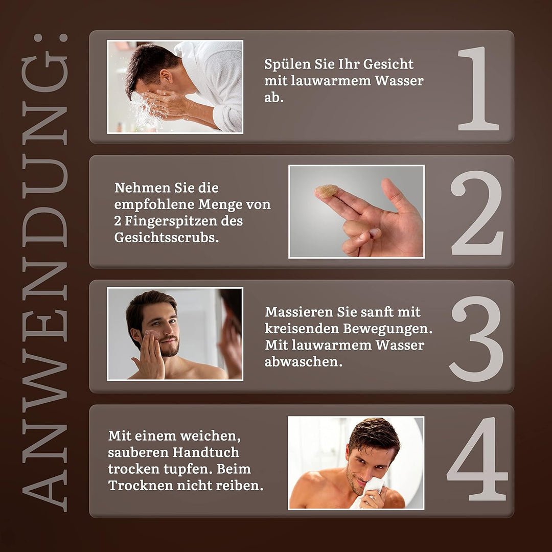 Dear D Herren Gesichtspeeling | Exfoliating Face Scrub Mit Aufhellender Und Reinigender Wirkung | Id