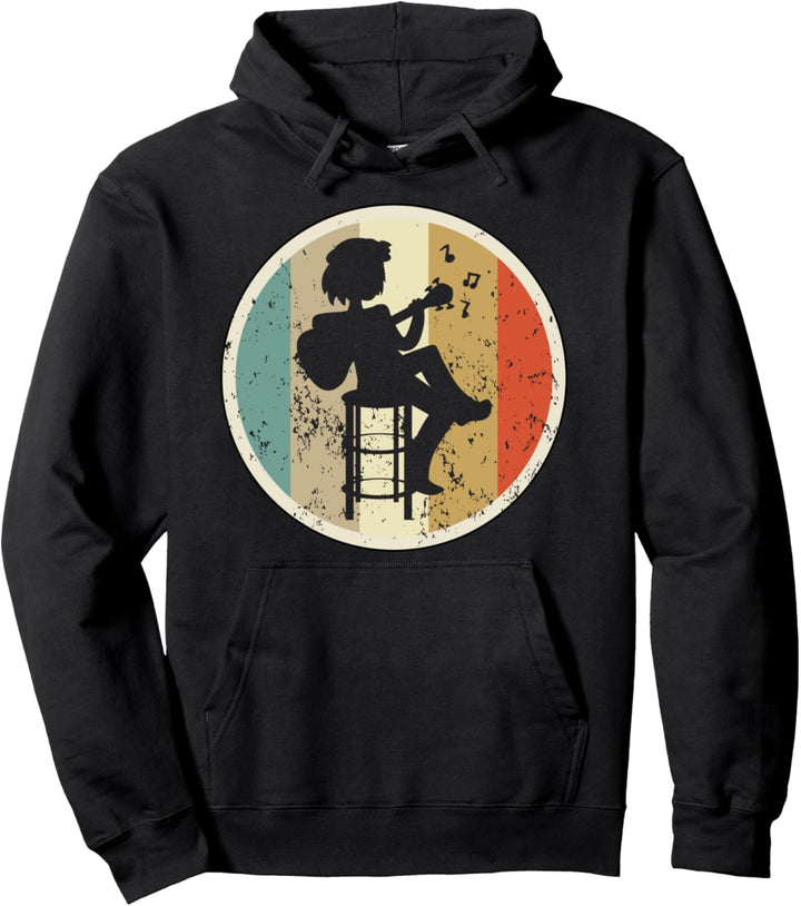 Bass Gitarre Instrument Gitarrist Retro Vintage Grunge Fun Pullover Hoodie