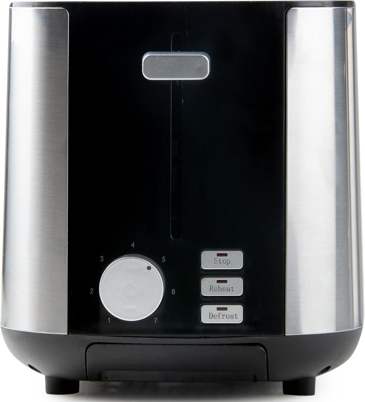 DOMO DO966T Toaster - Für 2 Toasts - 3 Funktionen: rösten, auftauen, abbrechen - 7 Temperaturstände