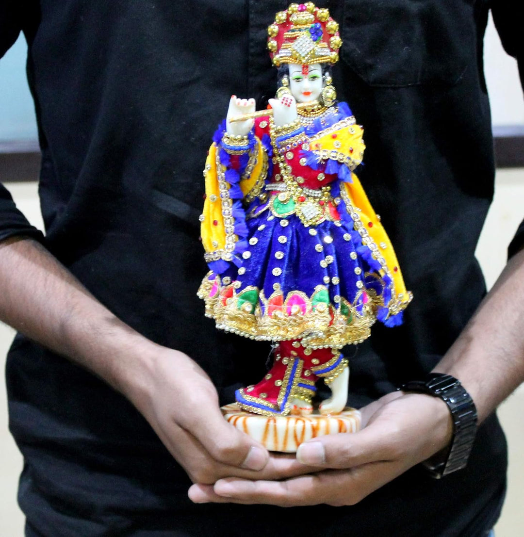 Esplanade Harz Krishna Kishan Murti Idol Statue Skulptur (11") Mehrfarbig…