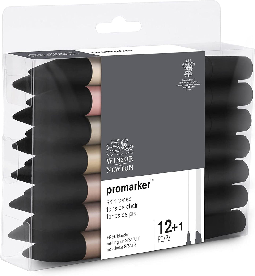 Winsor &amp; Newton 0290172 ProMarker Professioneller Layoutmarker - 2 Spitzen, fein &amp; breit für Zeichnu