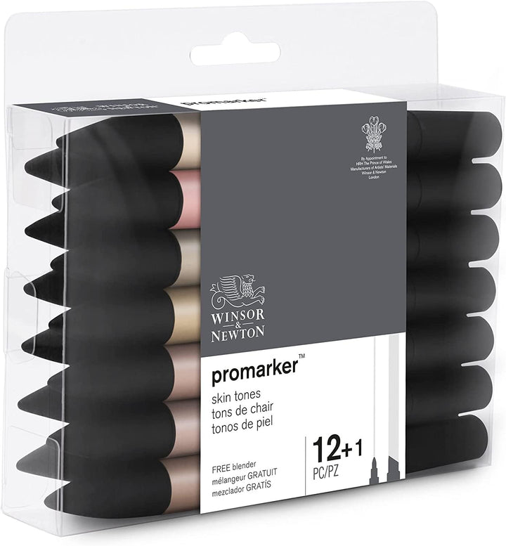 Winsor &amp; Newton 0290172 ProMarker Professioneller Layoutmarker - 2 Spitzen, fein &amp; breit für Zeichnu