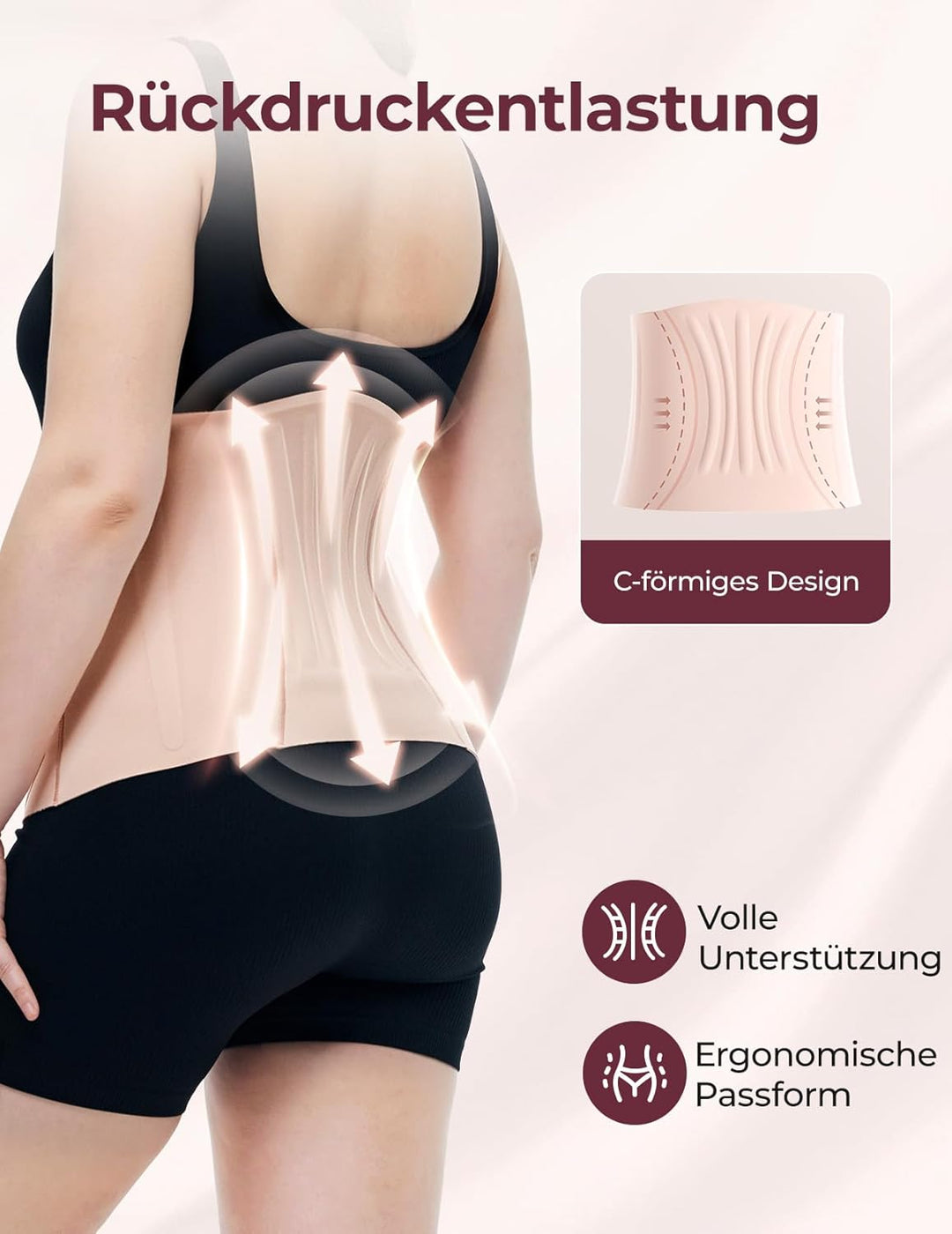 momcozy Ergowrap Bauchgurt nach Geburt, 3D-Kompression &amp; Rückenstütze für Kaiserschnitt-Rückbildung,