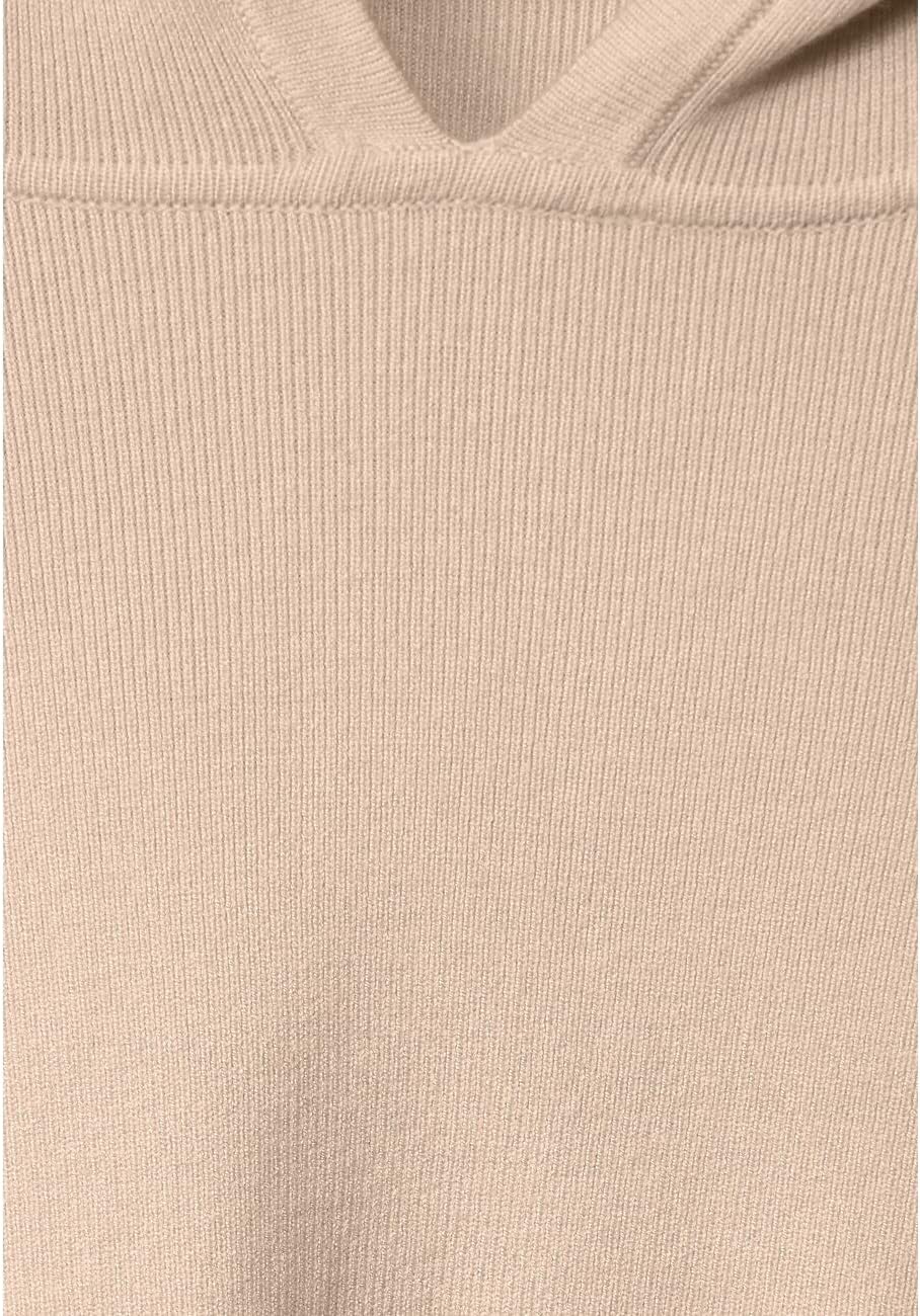 Street One Damen Kurzarmhoodie 40 Light Smooth Sand Melange, 40 Light Smooth Sand Melange