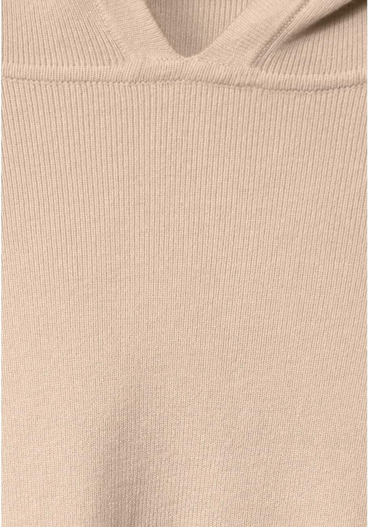 Street One Damen Kurzarmhoodie 40 Light Smooth Sand Melange, 40 Light Smooth Sand Melange