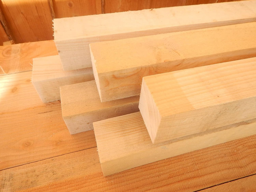FICHTE TANNE 100x100 mm Balken 10x10 cm Kantholz Pfosten Pfahl sägerau Bauholz 200cm Länge (2)