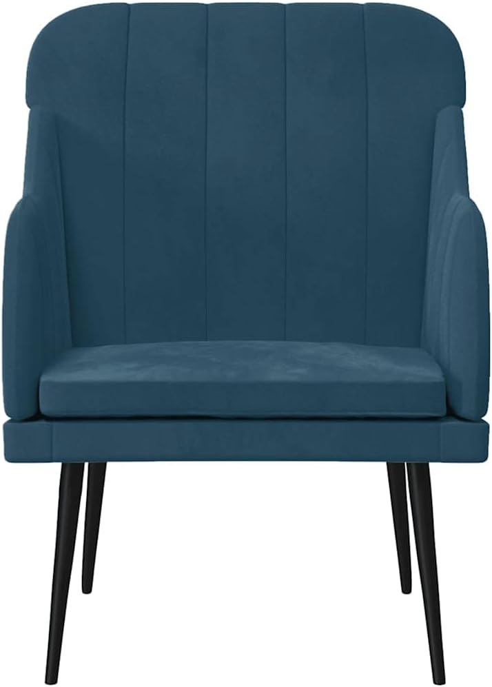 vidaXL Sessel Blau 63x76x80 cm Samt, Blau