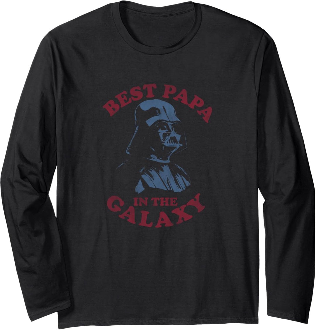 Star Wars Vatertag Darth Vader Retro Best Papa Langarmshirt