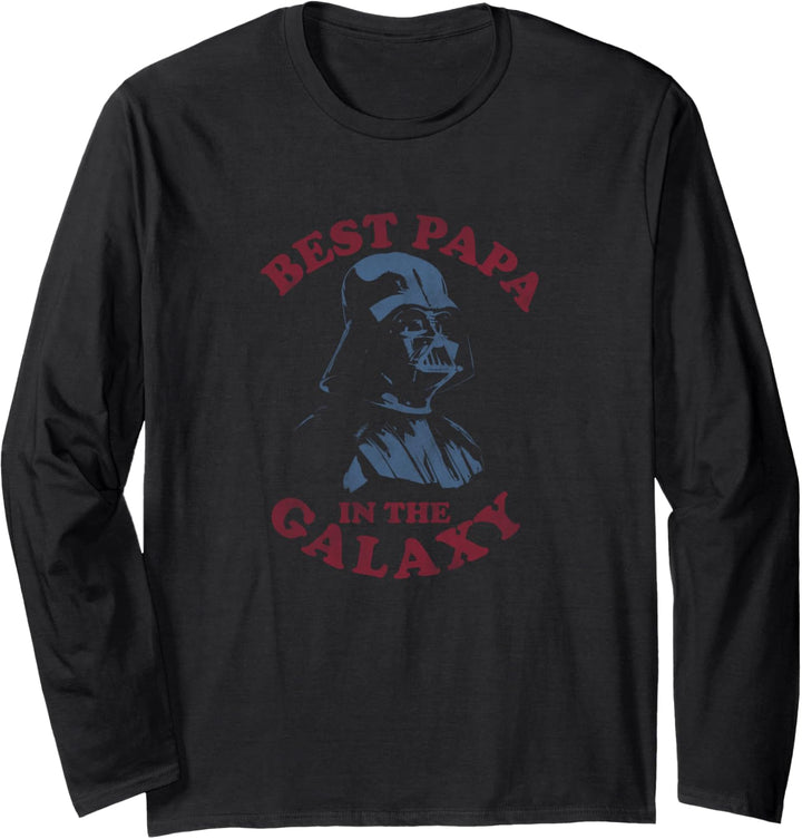 Star Wars Vatertag Darth Vader Retro Best Papa Langarmshirt