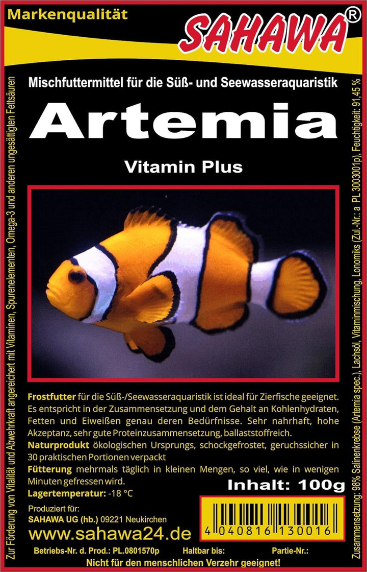 Frostfutter Artemia 10 X 100g Blister Fischfuttter