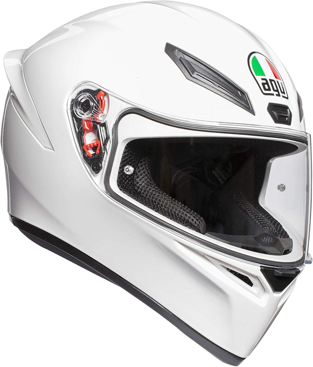 AGV K1 ECE 22-05 Solid Motorrad Integralhelm ECE 22-05 Sport, Weiss, L Weiss L, Weiss L