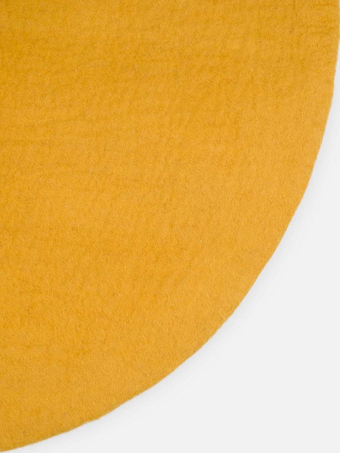myfelt Klara Filzteppich — Ø 50 cm, ideal für Schlaf-, Wohn-, Kinderzimmer, Flur & Bad Gelb 50cm Ø,