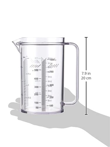 Guzzini - Kitchen Active Design, Masskrug - Transparent, 13 x 17 x h19 cm | 1000 cc - 01320100