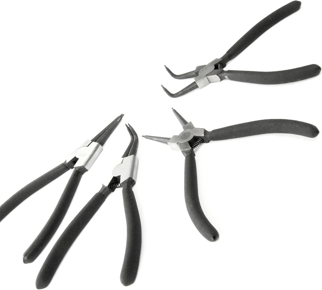 Zehn Tools Sicherungsringzangen-Set in Schaumstoff-Werkzeugkasten, 4-teilig