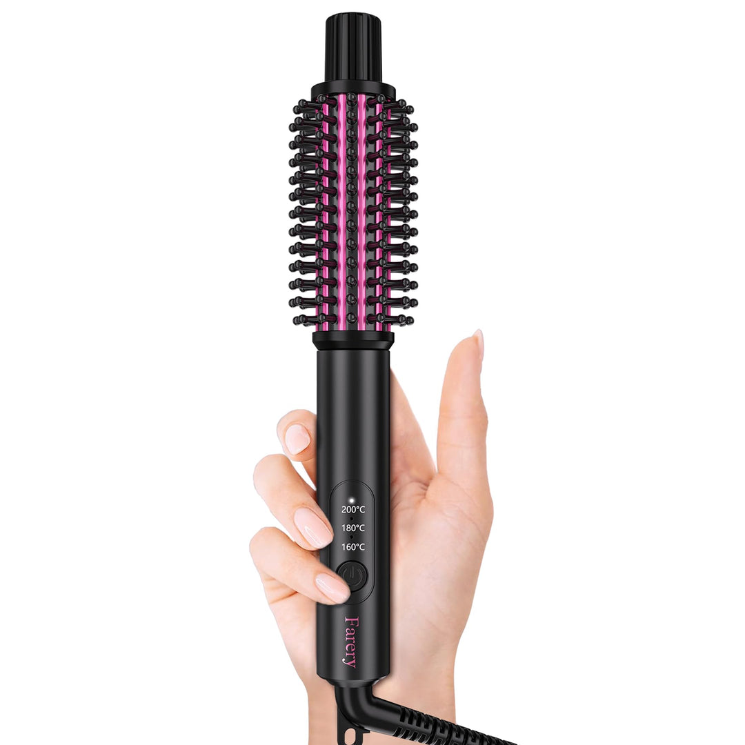FARERY Mini Thermal Brush Heizbare Rundbürste 25mm für Locken & Volumen, Ideal für kurzes bis mittel