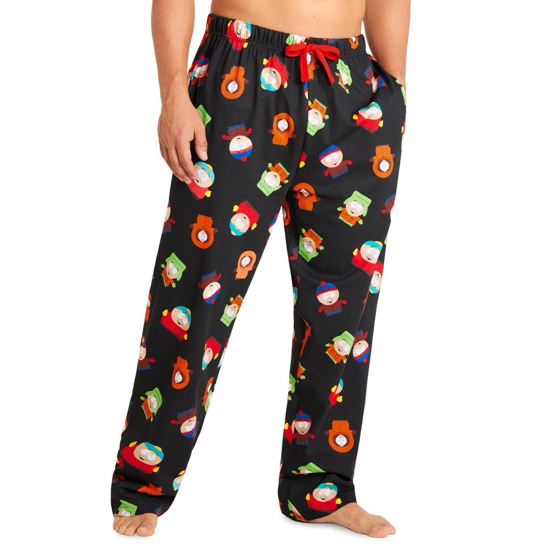 South Park Herren Lang Pyjamahose - bequemer Schlafanzug S Mehrfarbig, S Mehrfarbig