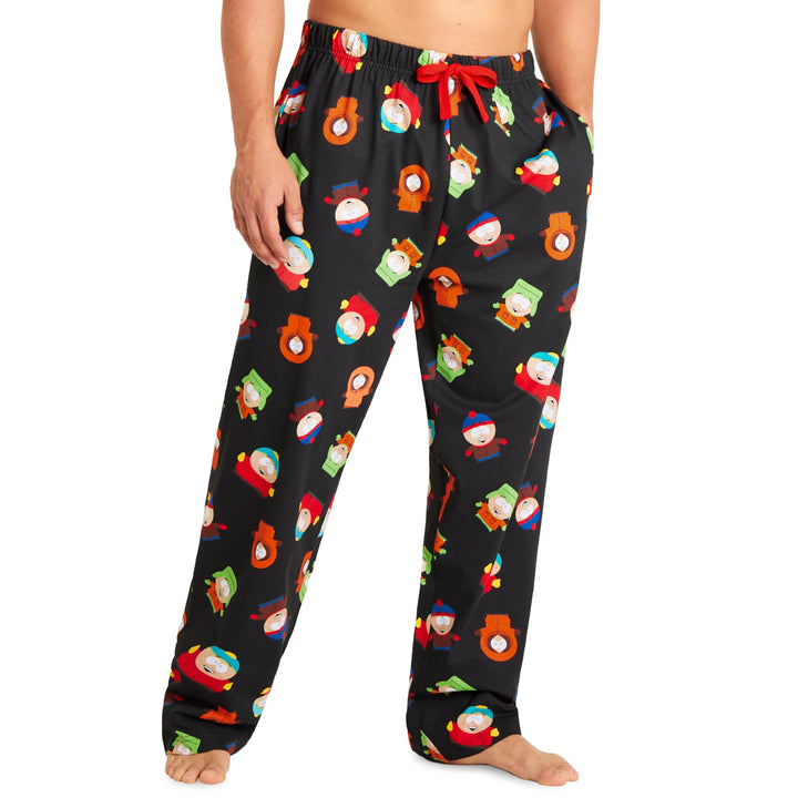 South Park Herren Lang Pyjamahose - bequemer Schlafanzug S Mehrfarbig, S Mehrfarbig