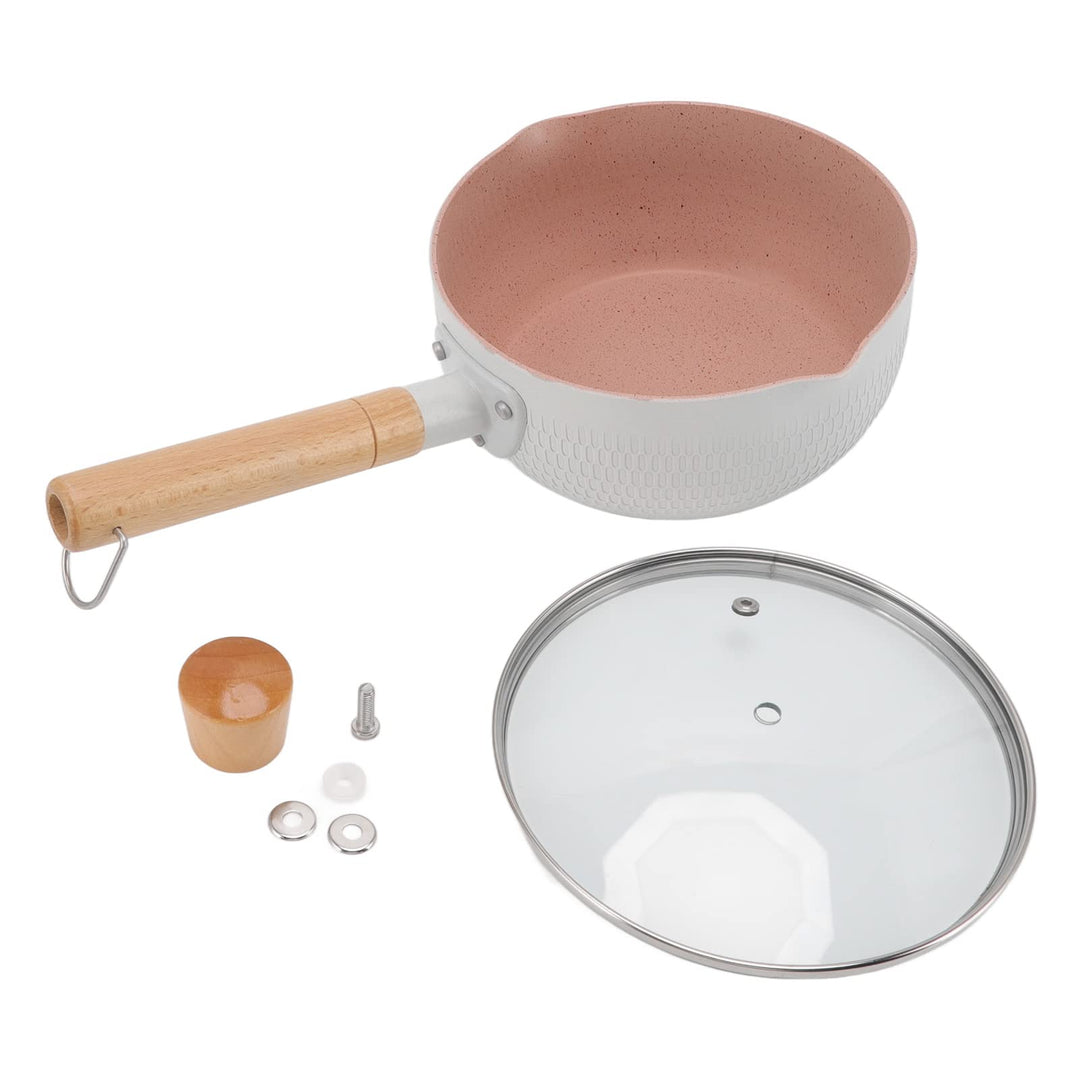 Sossenpfanne, Antihaft-Aluminiumlegierung, Multifunktionaler Milchtopf Mit Holzgriff, Kochpfanne Im