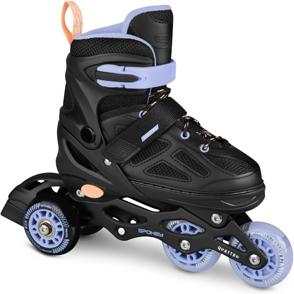 SPOKEY Quattro Set 4in1 Inliner/Rollschuhe/Triskates/Schlittschuhe VERSTELLBAR | für Kinder und Juge
